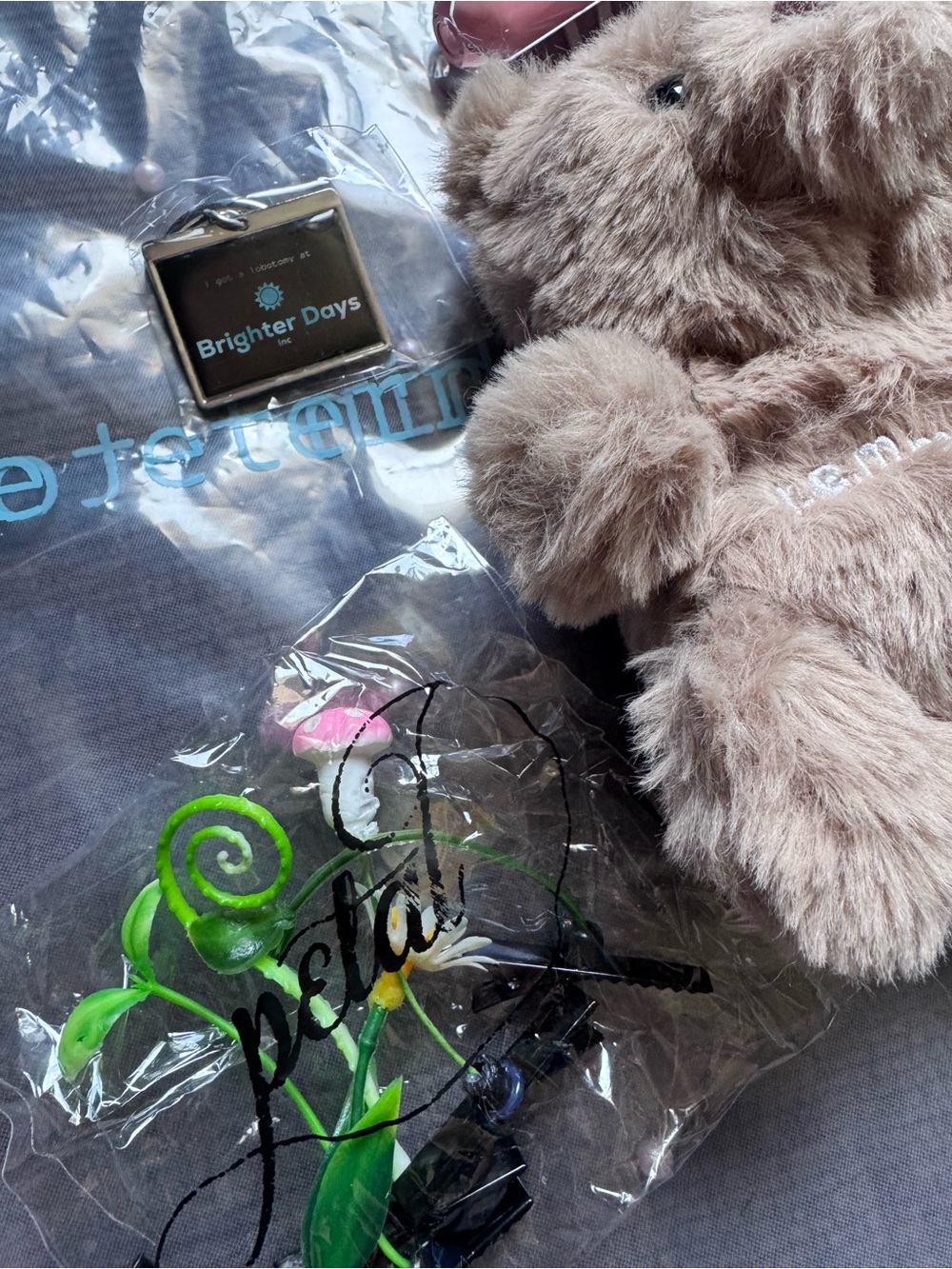♾️ Ariana Grande Eternal Sunshine Tour Bear Plush Petal Plush & Keychain Bundle - Picture 3 of 5